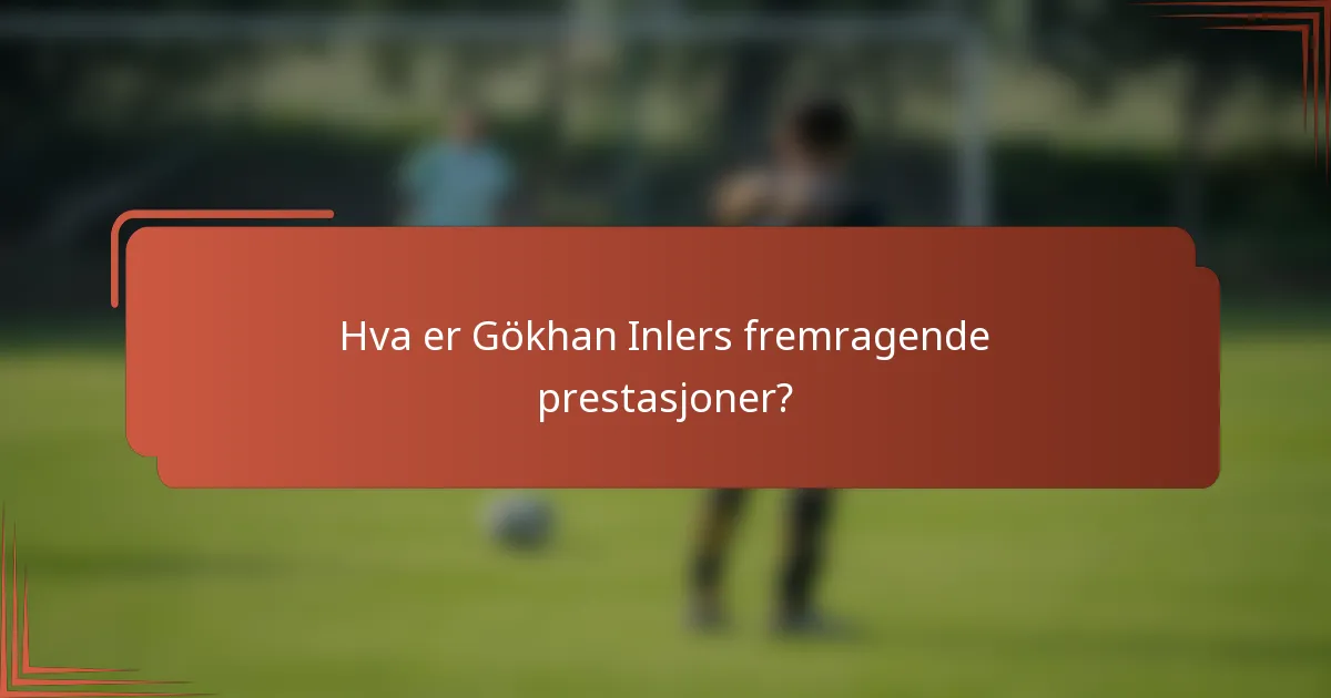 Hva er Gökhan Inlers fremragende prestasjoner?