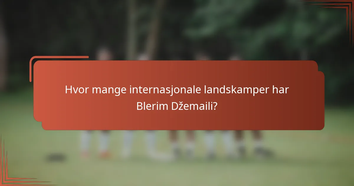 Hvor mange internasjonale landskamper har Blerim Džemaili?